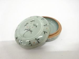 作家物　高麗青磁　香合(保護箱付)
